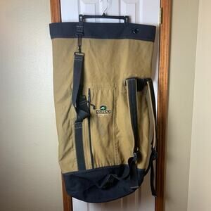 Red Head Canvas Duffle Rusksack Backpack Hiking Knapsack Military Style Bag A43